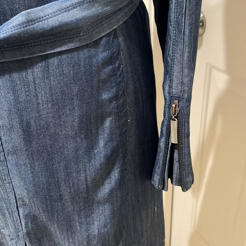 VERTIGO PARIS TRENCH COAT JACKET, WOMENS BLUE SUZE M - Picture 8 of 11